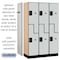 Salsbury Industries Wardrobe Locker, 45" W, 18" D, 76" H, (3) Wide, (6) Openings, Gray 27368GRY - alternate 2